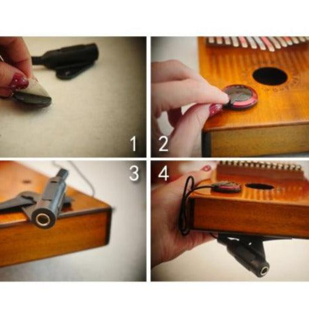 Kalimba thumb piano with built-in microphone for Pick Up for Kalimba Ukulele Guitar Violin