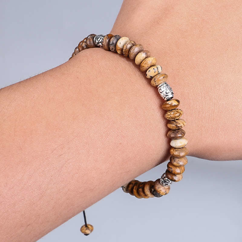 Picture Jasper Spiritual Bracelet for Positive Energy and Protection