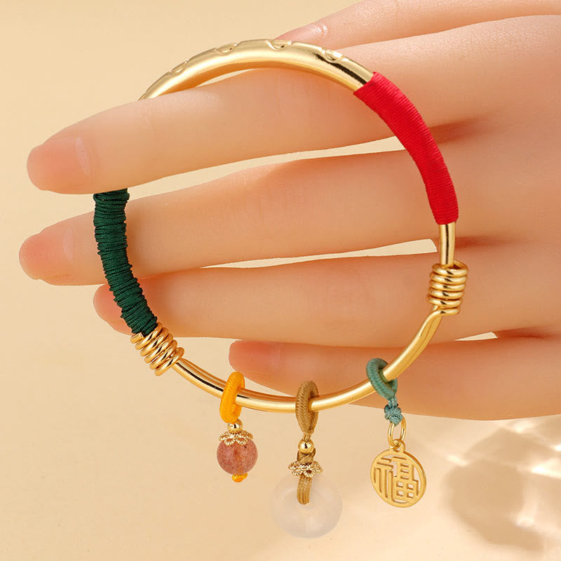 Pink Crystal Peace Buckle Love Bracelet 56-60mm