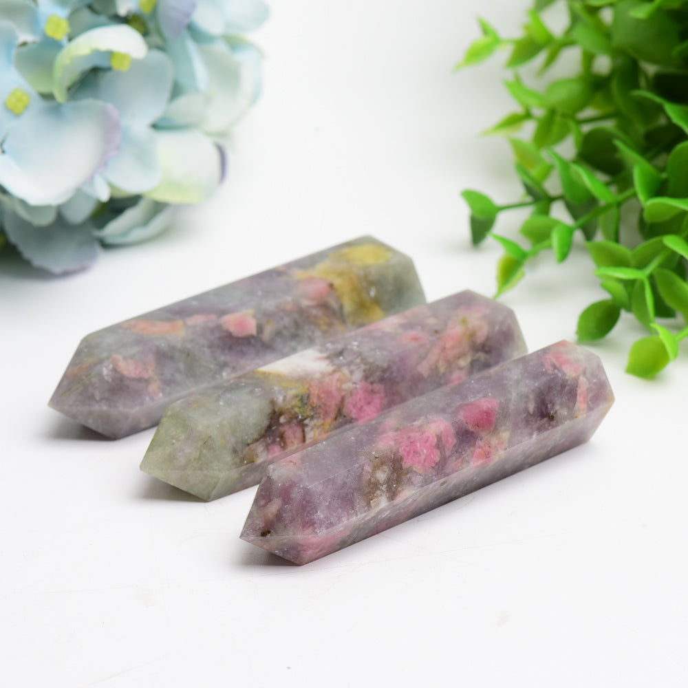 Pink Tourmaline Crystal Points 2.5-4.0 Inch Healing Crystal