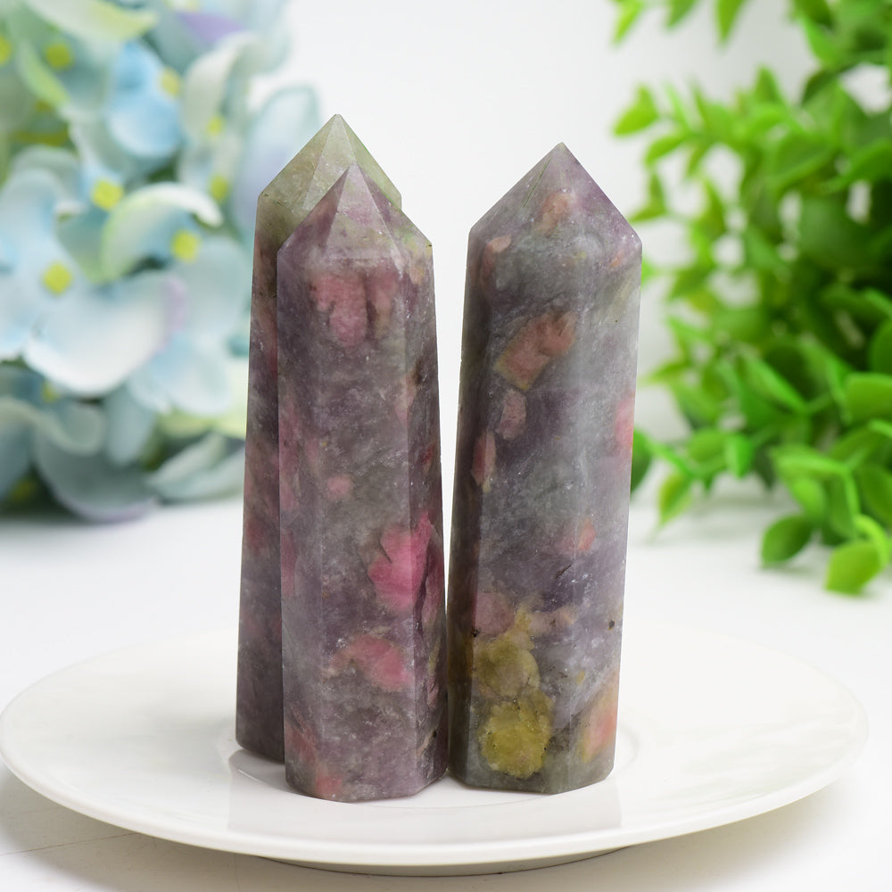Pink Tourmaline Crystal Points 2.5-4.0 Inch Healing Crystal