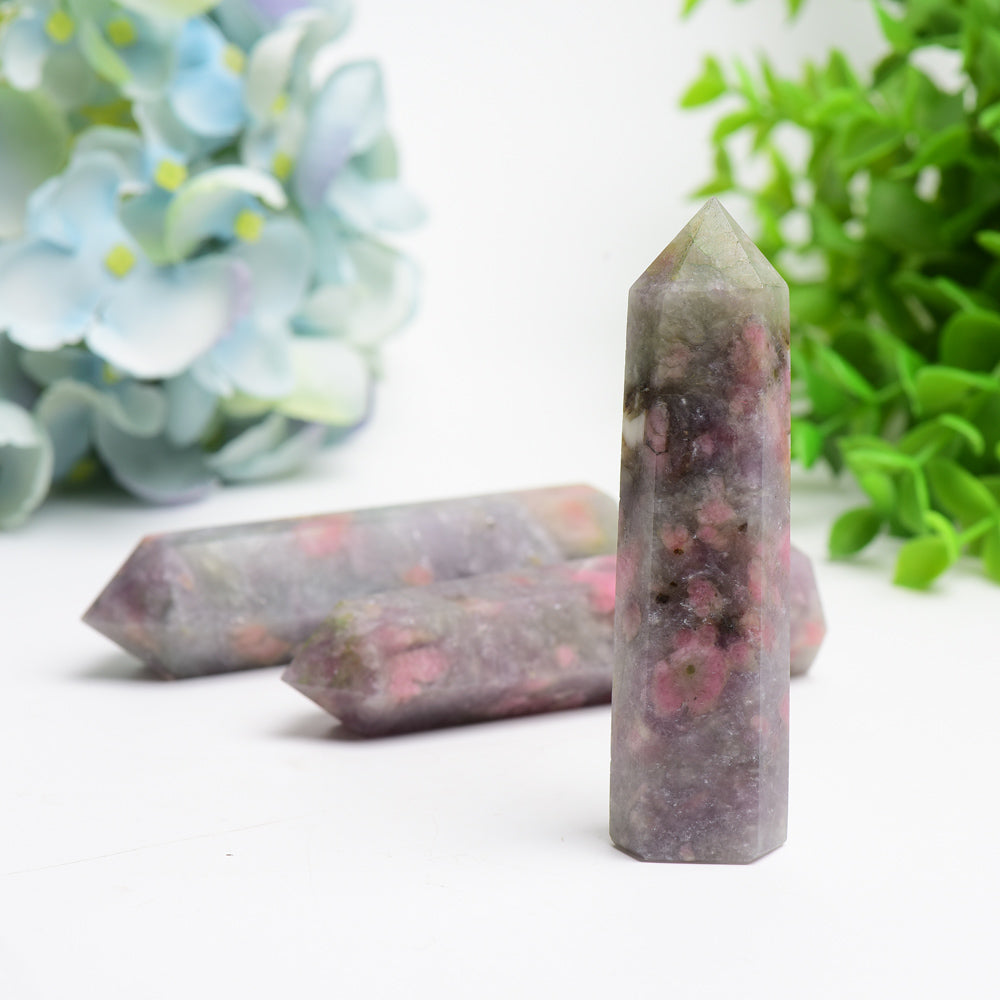 Pink Tourmaline Crystal Points 2.5-4.0 Inch Healing Crystal