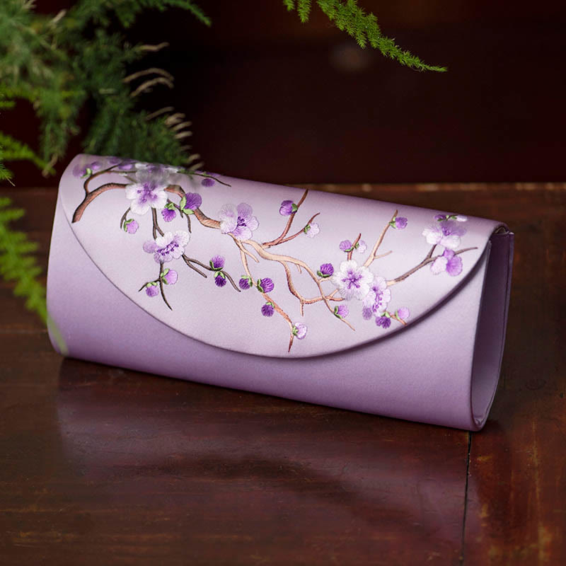 Plum Blossom Tulip Embroidered Handbag | Spiritual Jewelry