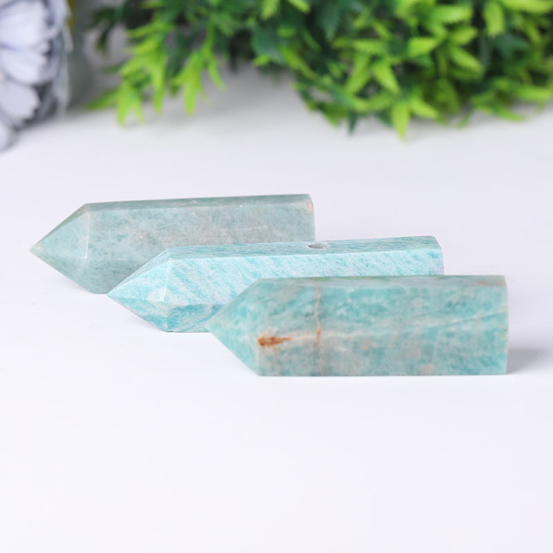 Polished Amazonite Crystal Tower 2.4-4.5 Inches Healing Energy