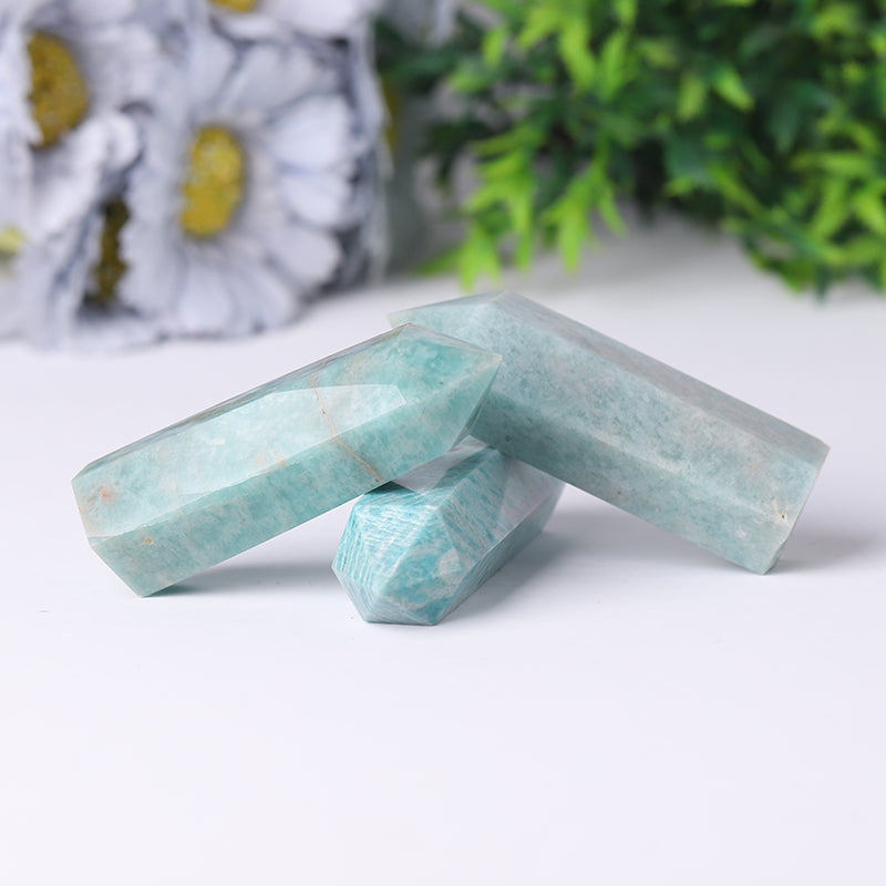 Polished Amazonite Crystal Tower 2.4-4.5 Inches Healing Energy