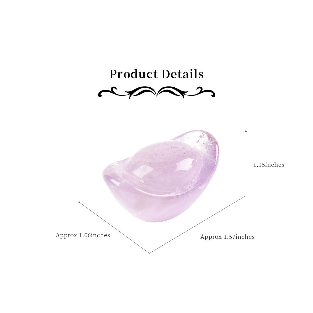 Polished Amethyst Ingot Crystal Figurine 1.57 inch Healing Carving