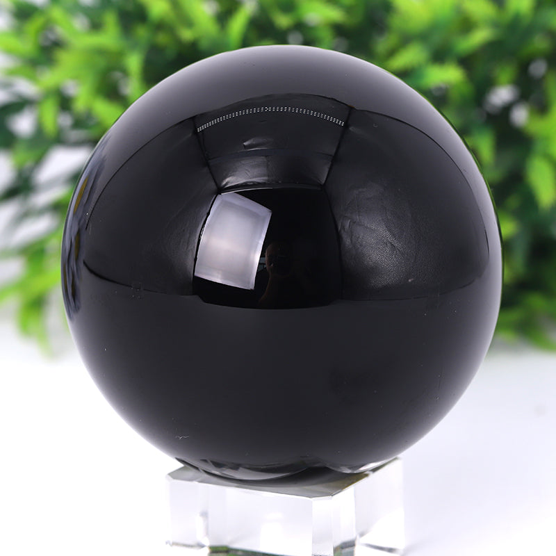Polished Black Obsidian Sphere 2-4 inch Healing Stone