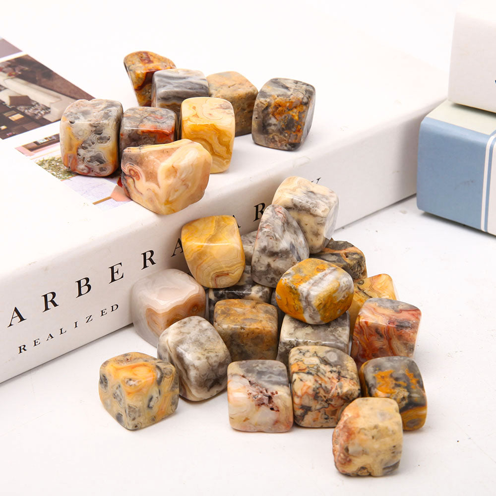 Polished Crazy Agate Crystal Cubes 1.5-2cm Healing Stones