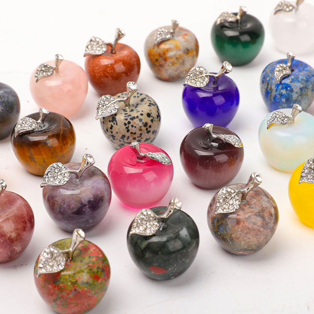 Polished Crystal Apple Decoration 1.35inch