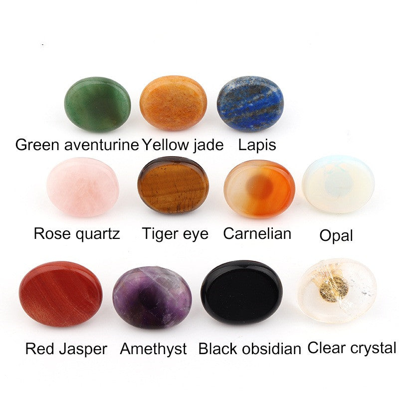 Polished Crystal Stone Handles 26mm for Home Decor