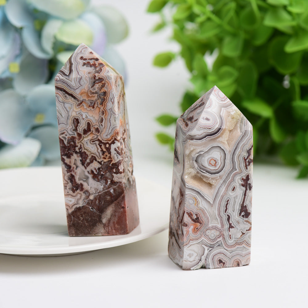 Polished Mexican Onyx Crystal Tower 2.5-4.5 Inches Healing Decor