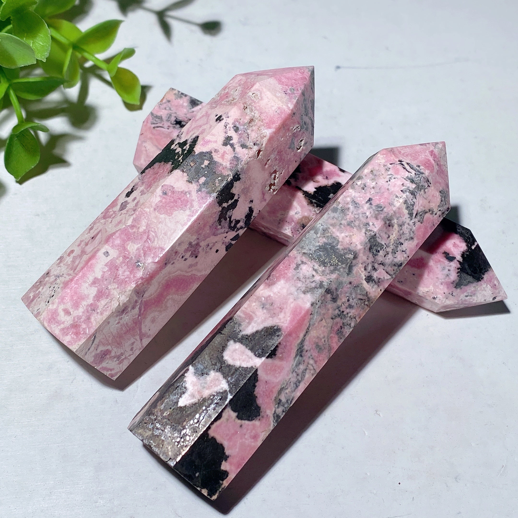 Polished Peru Rhodochrosite Crystal Points 2-4 Inches