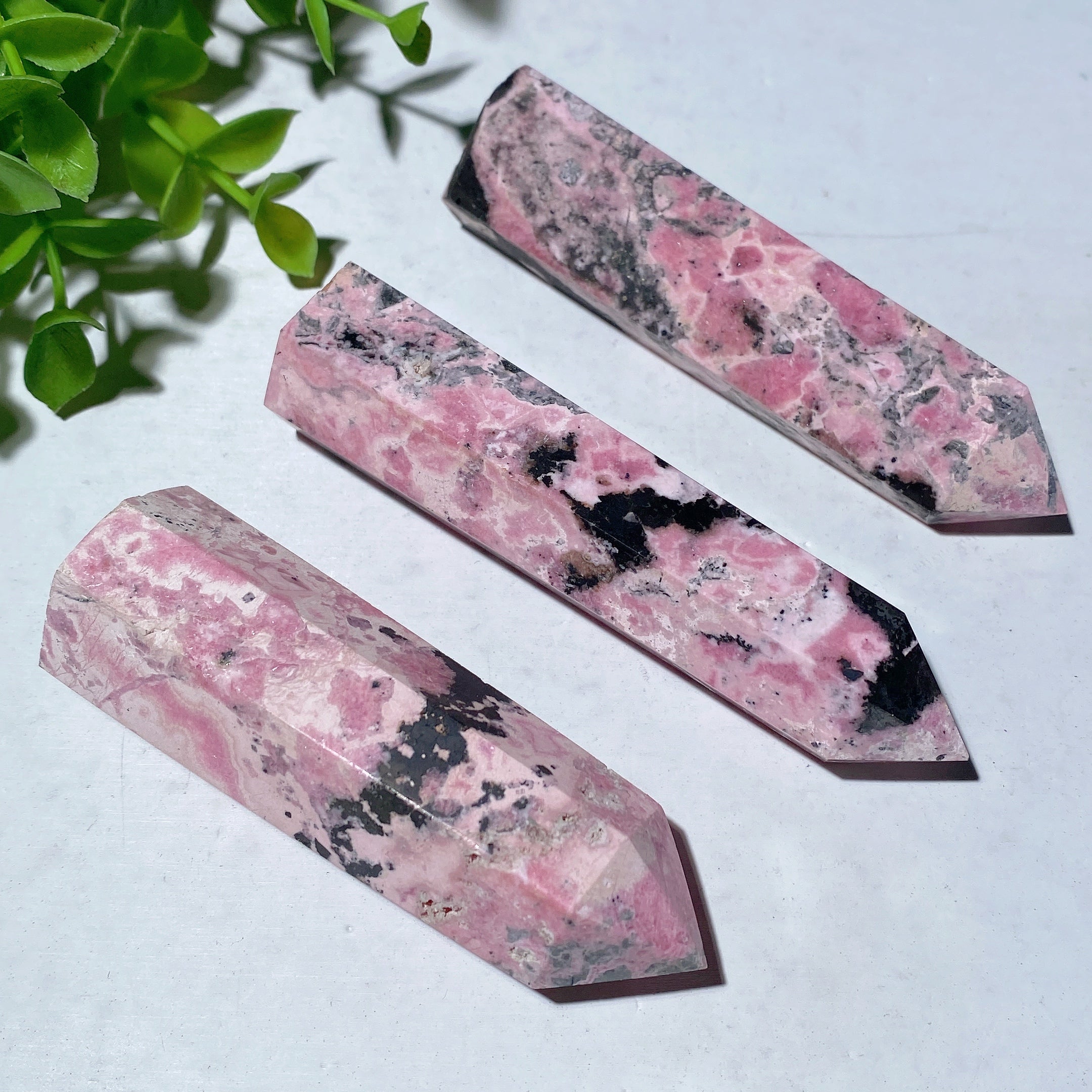 Polished Peru Rhodochrosite Crystal Points 2-4 Inches
