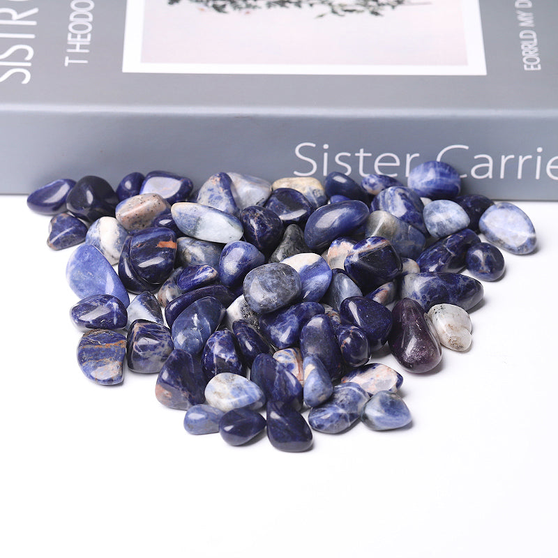 Polished Sodalite Tumbled Stones 15mm-30mm for Energy Healing