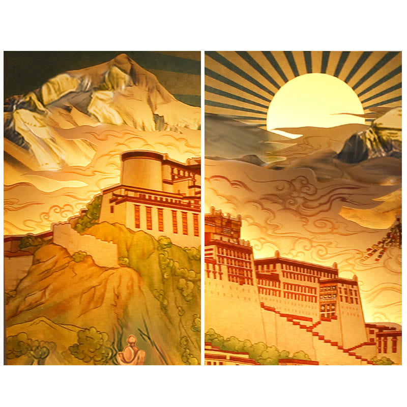 Potala Palace Paper LED Zen Decor Lamp