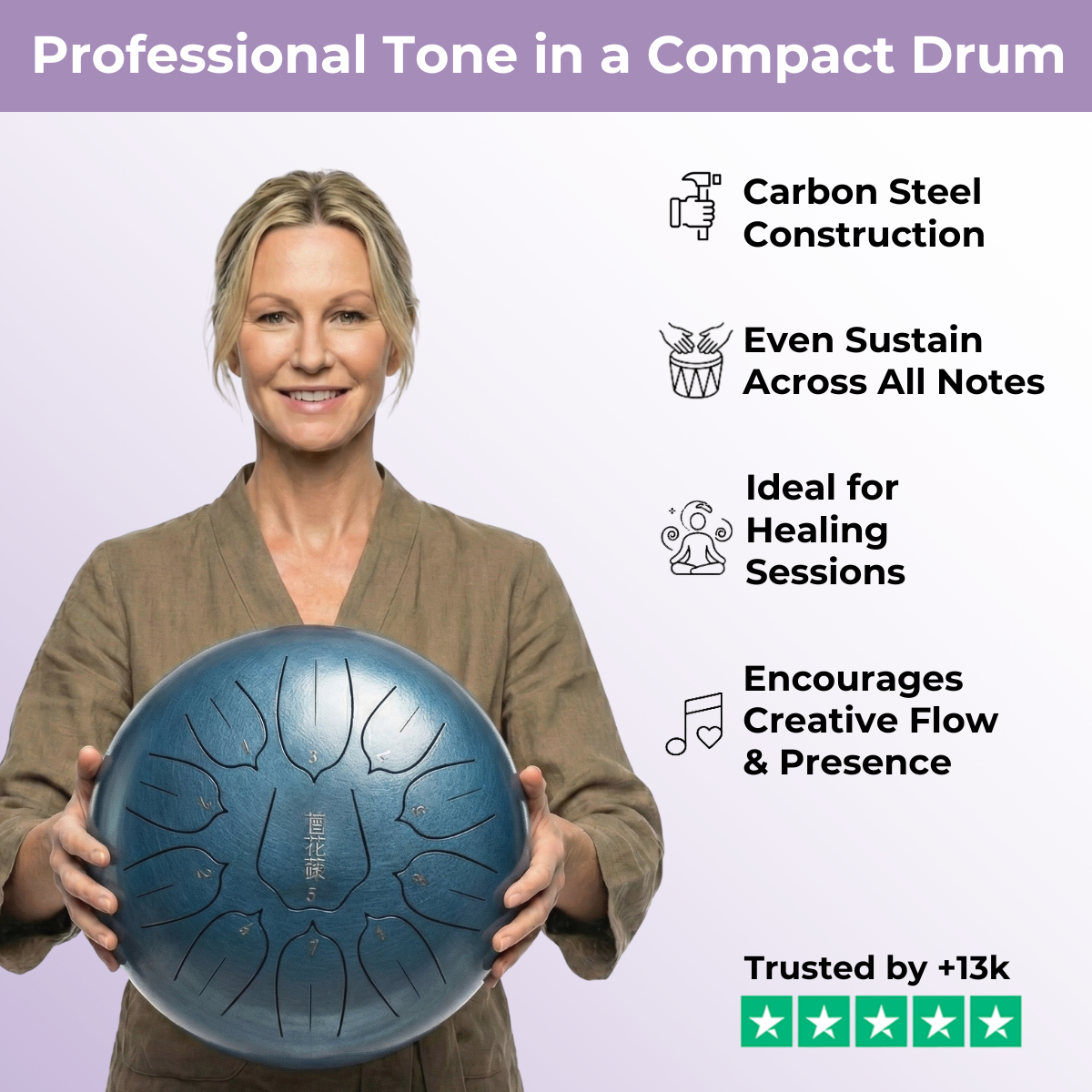 Premium Wooden Drumsticks for Steel Tongue Drums