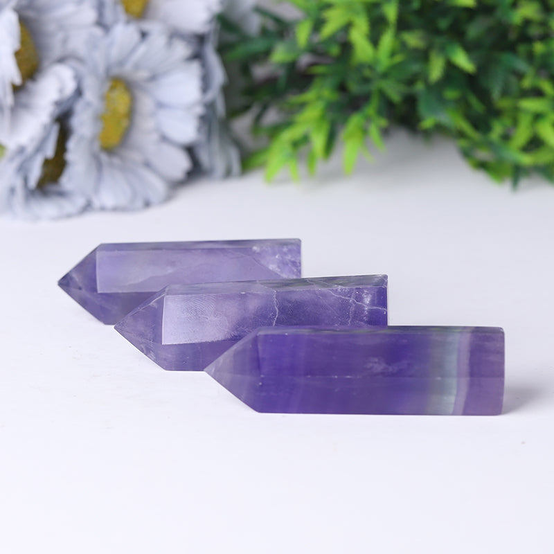 Purple Fluorite Crystal Tower 2.4-4.5 inch Natural Healing Point