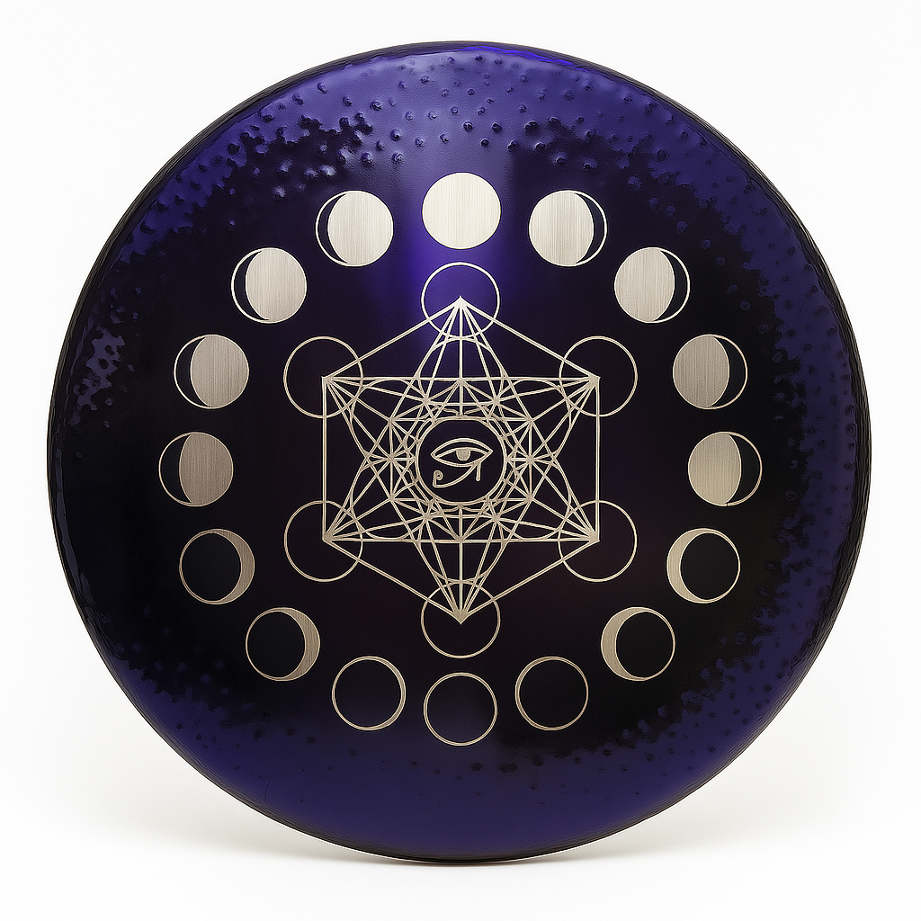 Purple Horus Eye Gong Instrument for Meditation