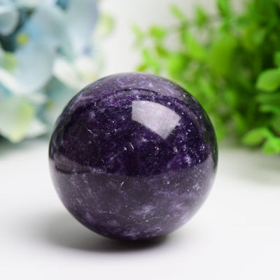 Purple Lepidolite Crystal Sphere 2.5-4.5 Inches Healing Orb