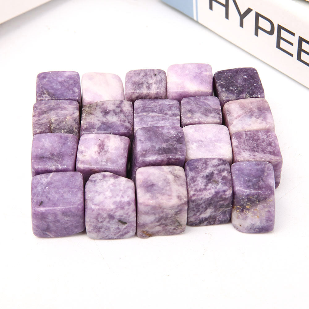 Purple Mica Polished Crystal Cubes 1.5-2cm Healing Stones