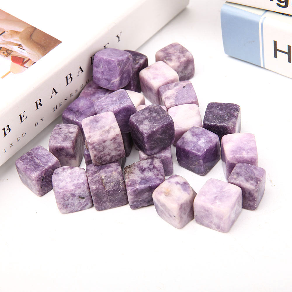 Purple Mica Polished Crystal Cubes 1.5-2cm Healing Stones
