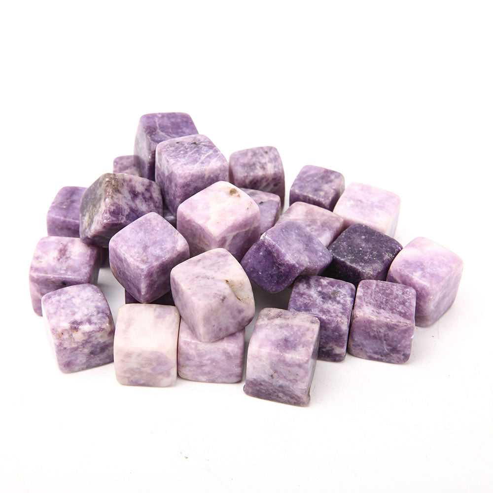 Purple Mica Polished Crystal Cubes 1.5-2cm Healing Stones