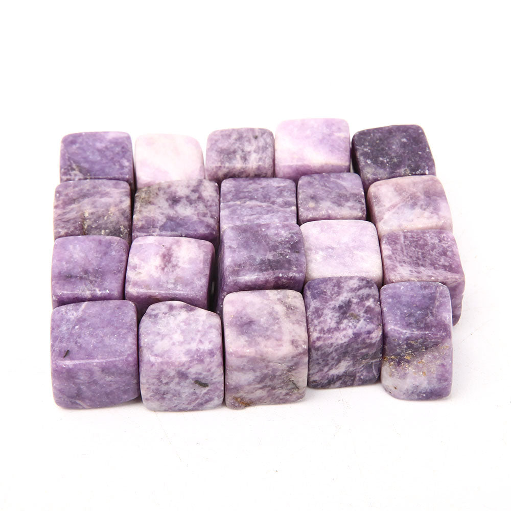 Purple Mica Polished Crystal Cubes 1.5-2cm Healing Stones
