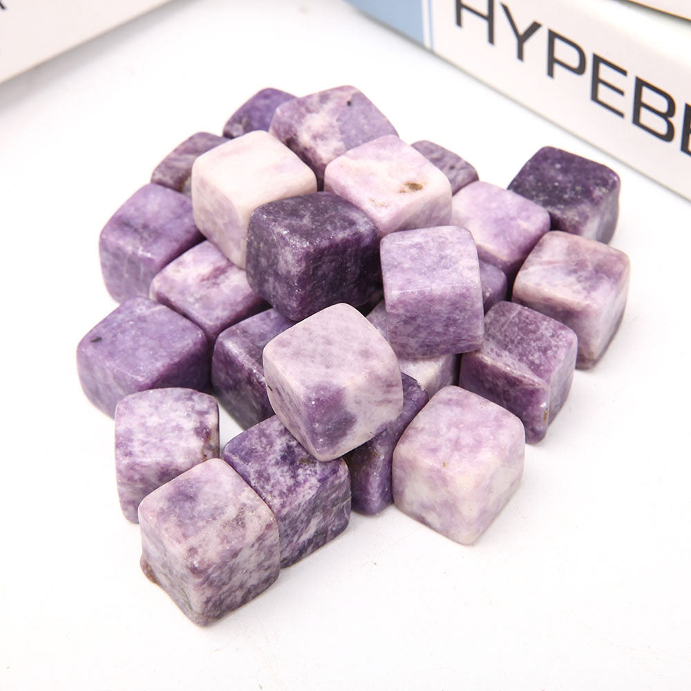 Purple Mica Polished Crystal Cubes 1.5-2cm Healing Stones