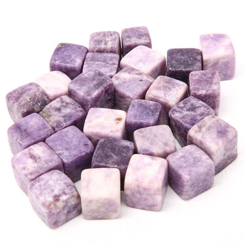 Purple Mica Polished Crystal Cubes 1.5-2cm Healing Stones