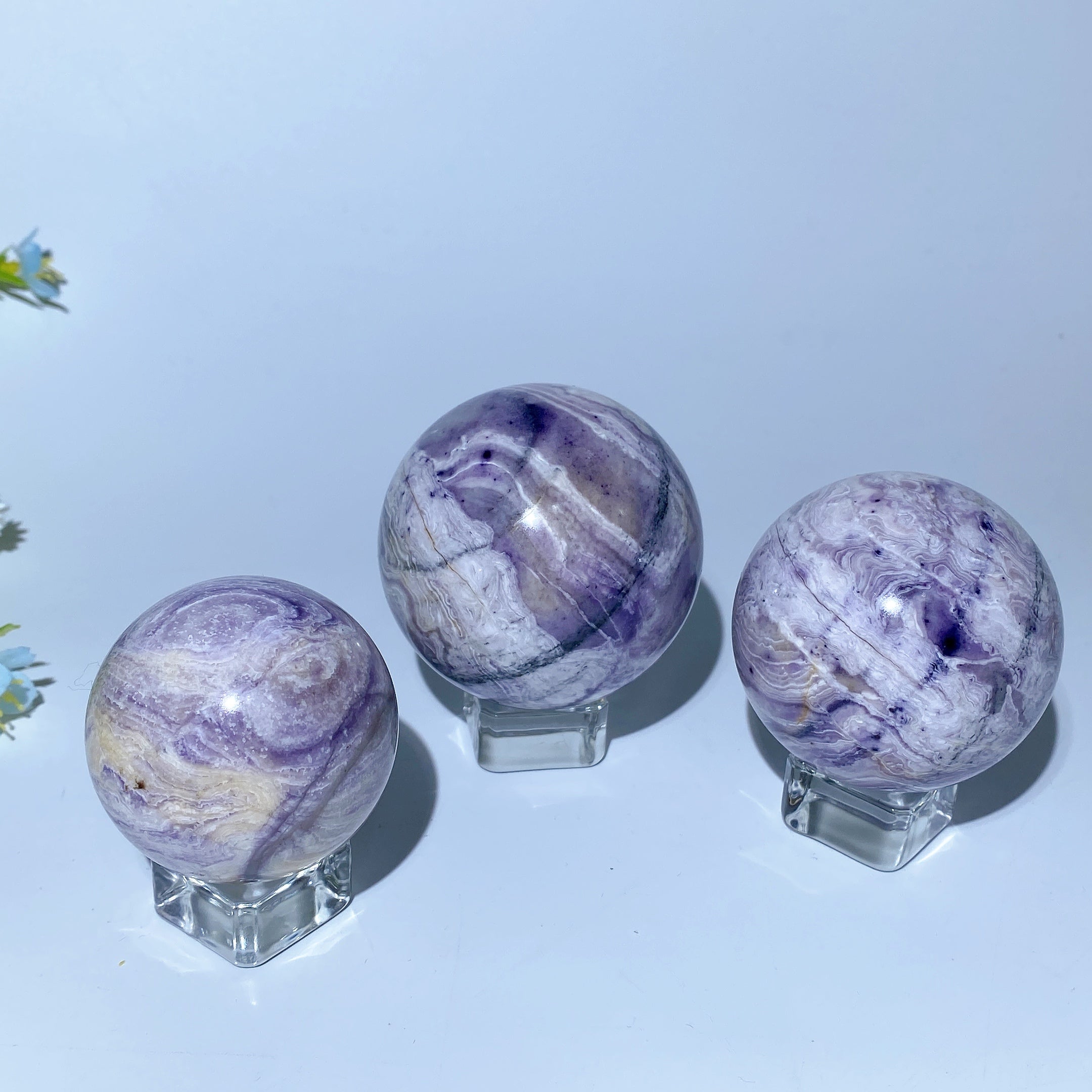 Purple Turquoise Crystal Sphere 1.5-3 Inch Healing Orb