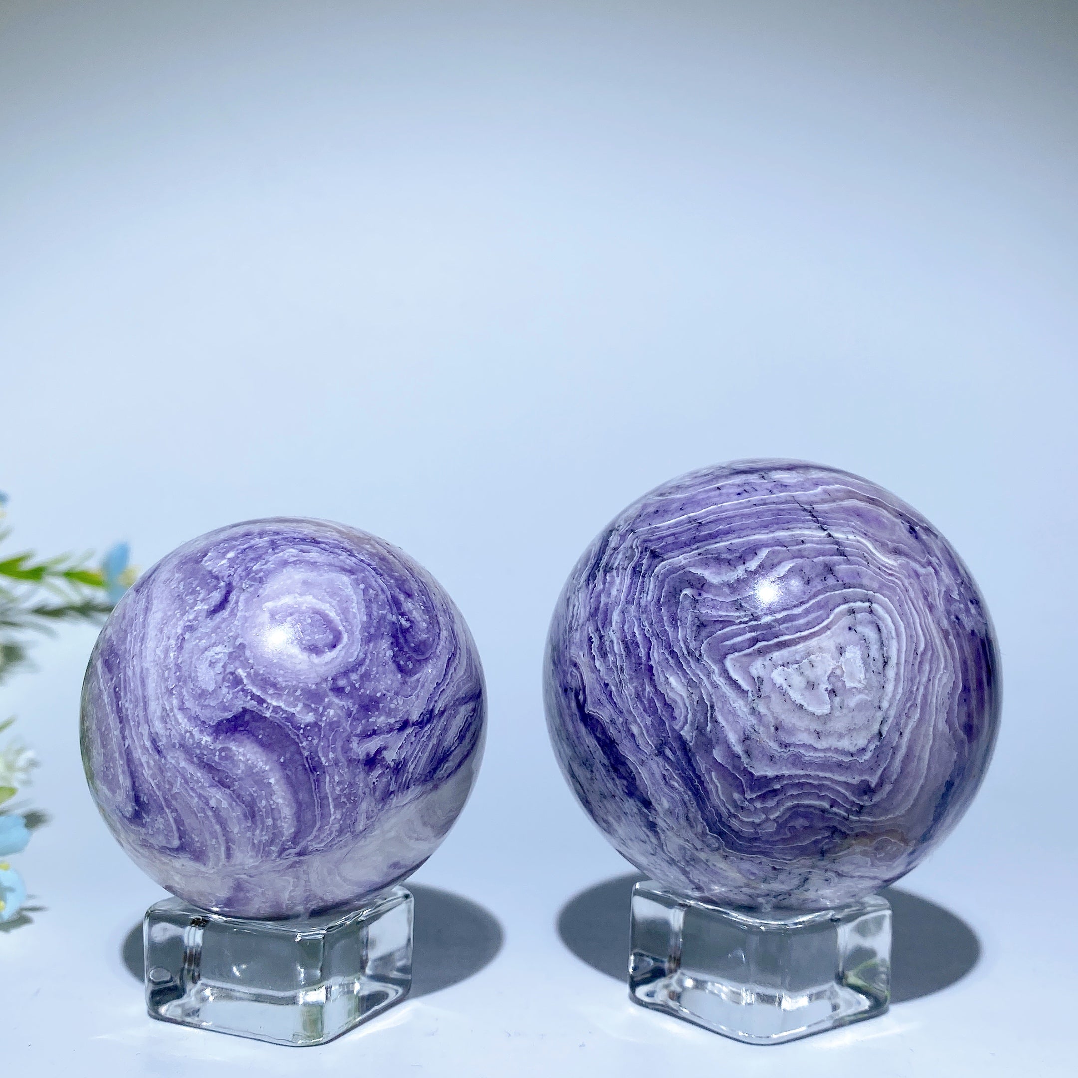 Purple Turquoise Crystal Sphere 1.5-3 Inch Healing Orb