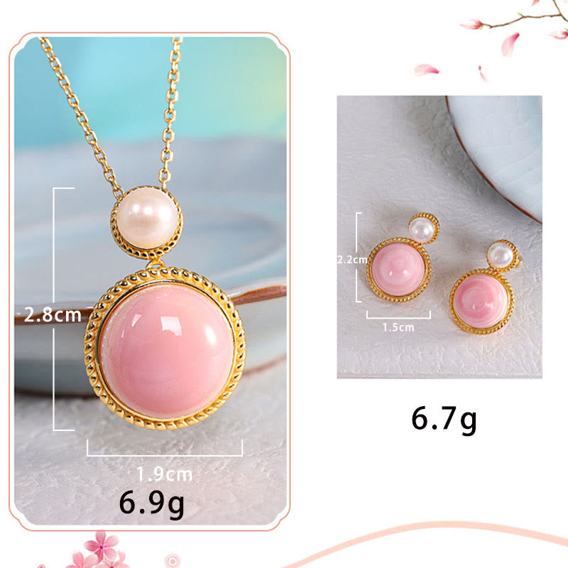 Queen Conch Pearl Spiritual Jewelry Set | 925 Sterling Silver