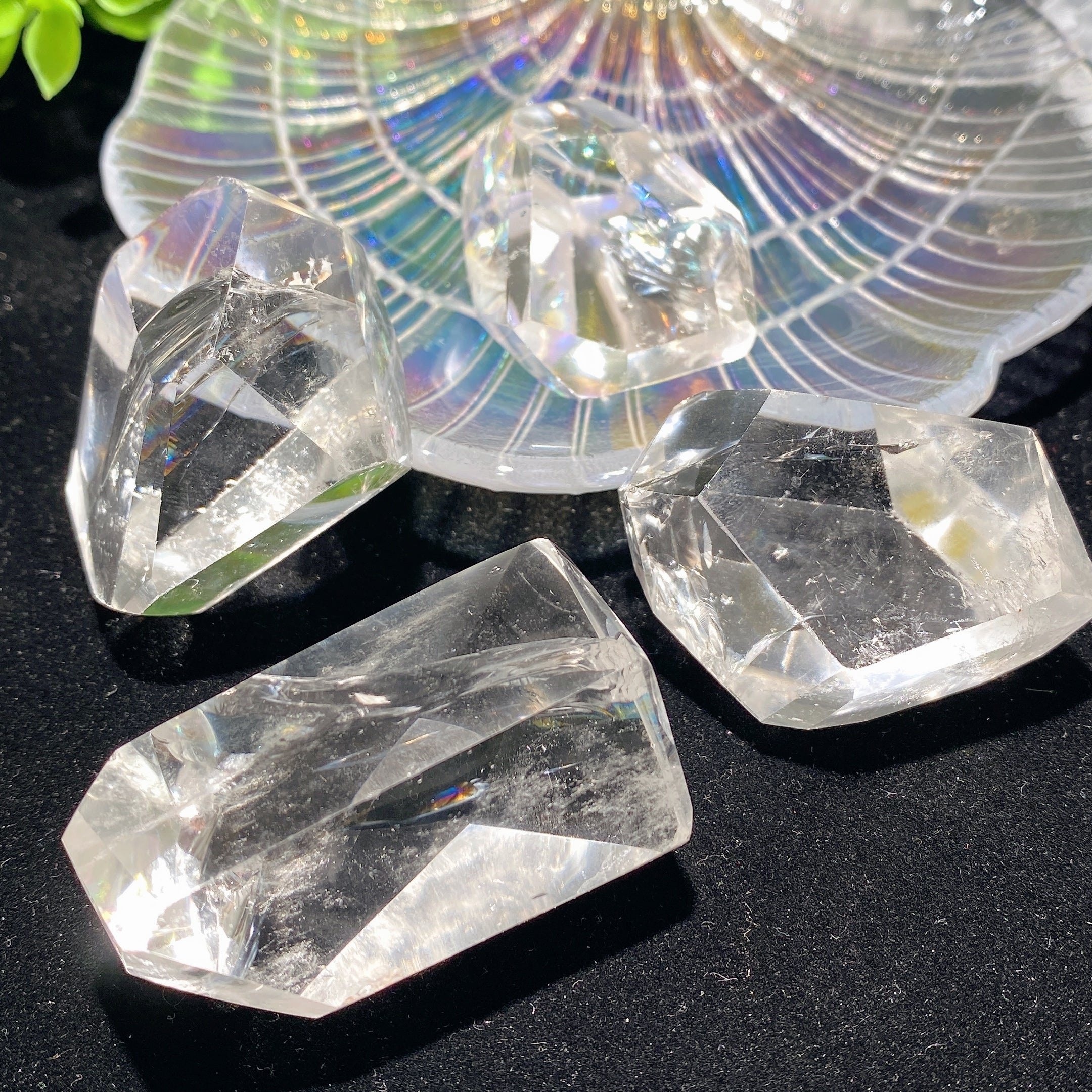 Rainbow Clear Quartz Chunks 1.5-2.0in Natural Raw Crystals