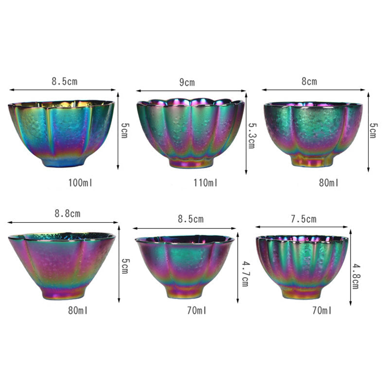 Rainbow Color Jianzhan Ceramic Zen Decor Teacup