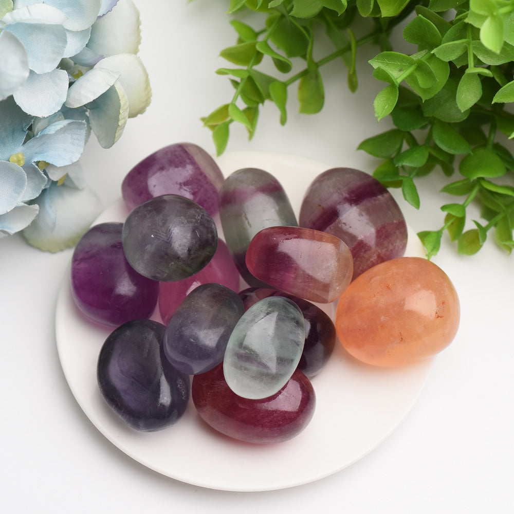 Rainbow Fluorite 100g Polished Tumbled Crystal Stones