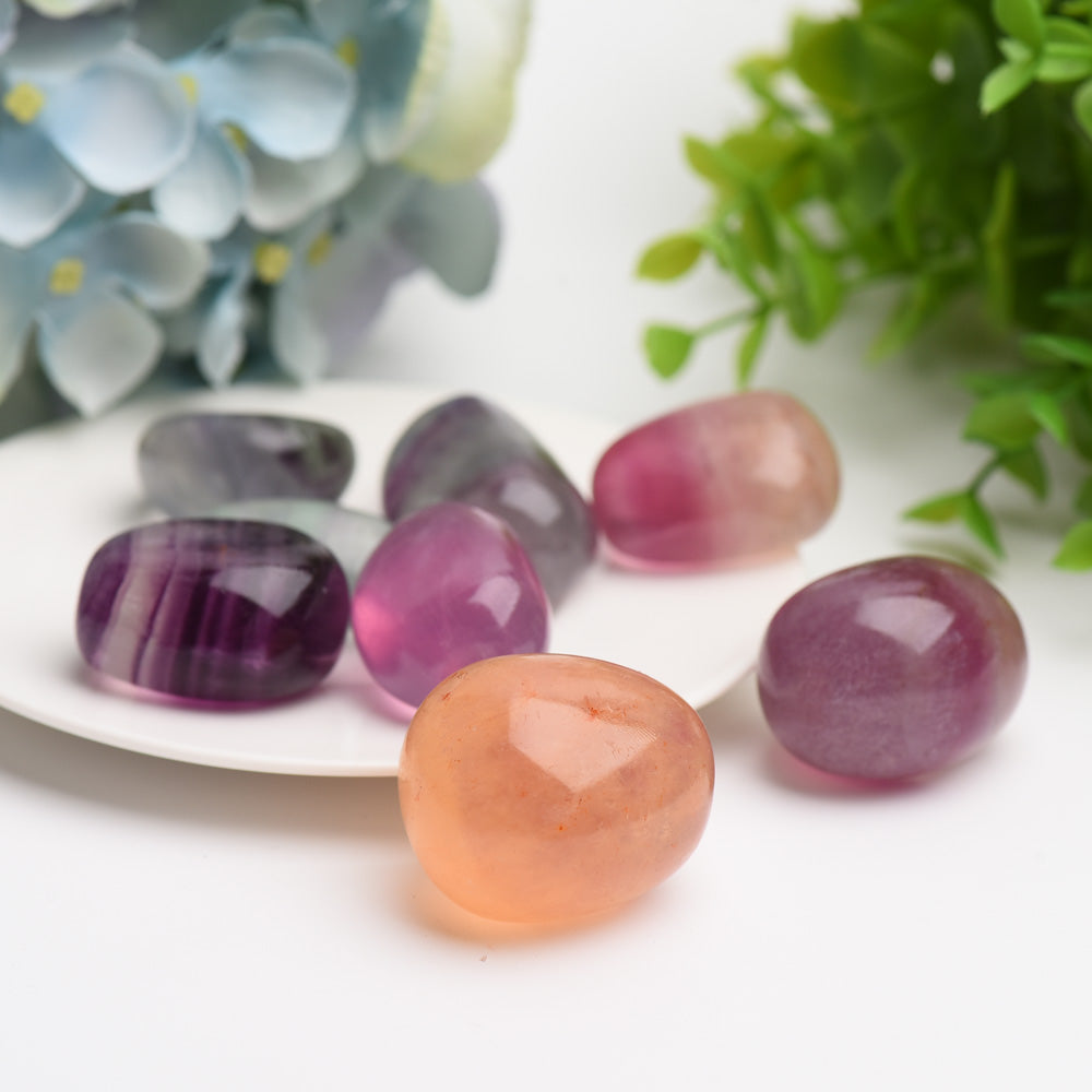 Rainbow Fluorite 100g Polished Tumbled Crystal Stones