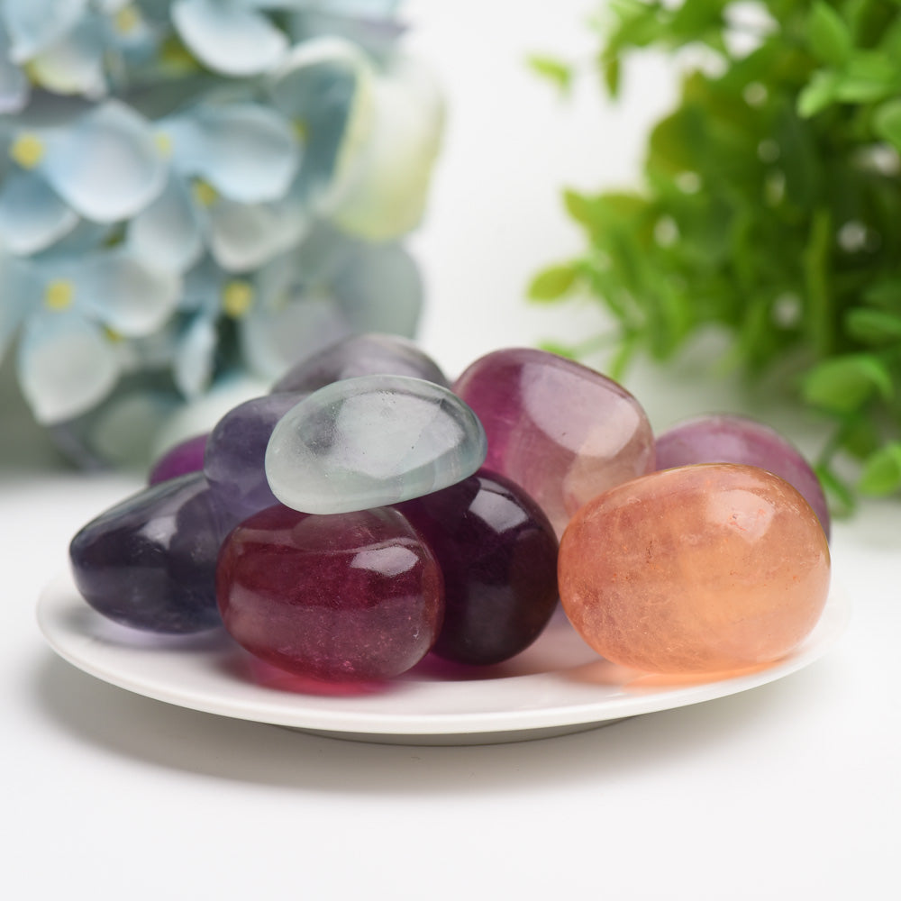 Rainbow Fluorite 100g Polished Tumbled Crystal Stones