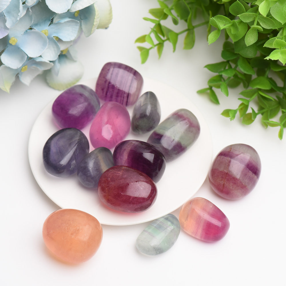 Rainbow Fluorite 100g Polished Tumbled Crystal Stones