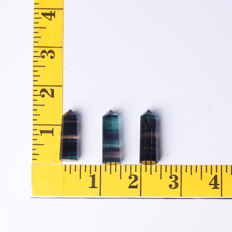 Rainbow Fluorite Crystal Points 1-1.5 inch Polished Healing Stone