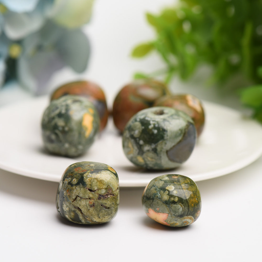 Rainforest Jasper Tumbled Stones 100g Polished Healing Crystals