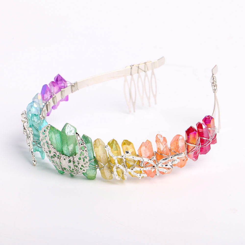 Raw Quartz Crystal Crown 10cm for Meditation | Healing Sounds