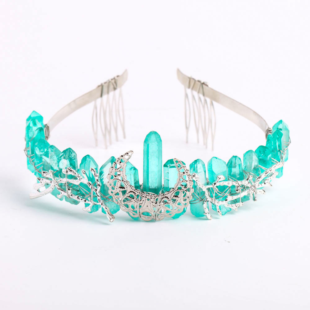 Raw Quartz Crystal Crown 10cm for Meditation | Healing Sounds