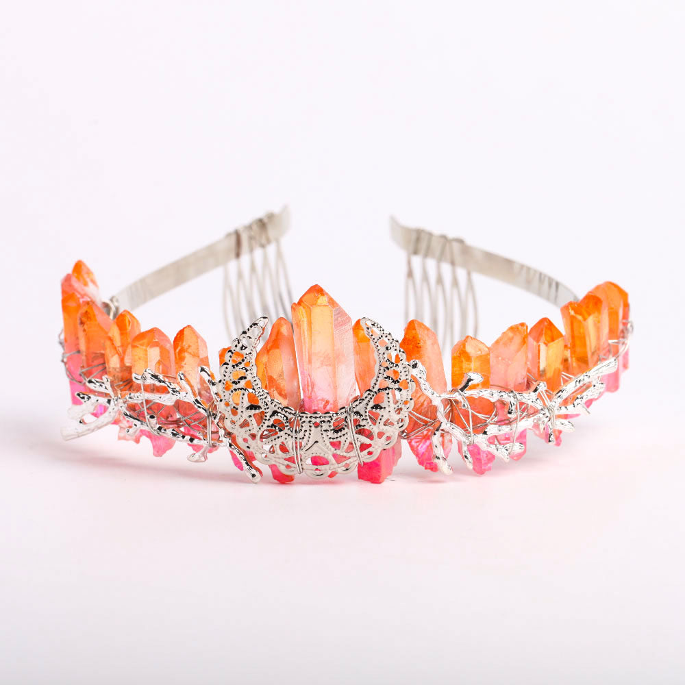 Raw Quartz Crystal Crown 10cm for Meditation | Healing Sounds