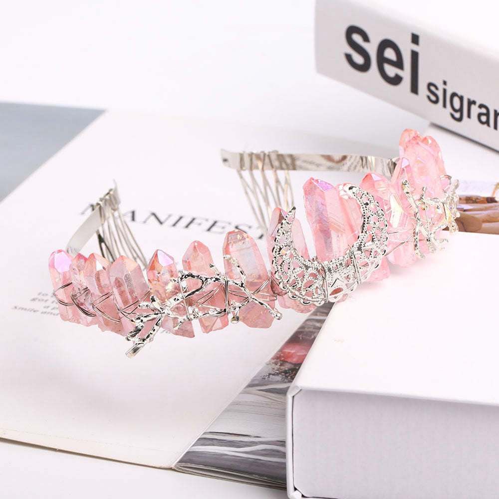 Raw Quartz Crystal Crown 10cm for Meditation | Healing Sounds