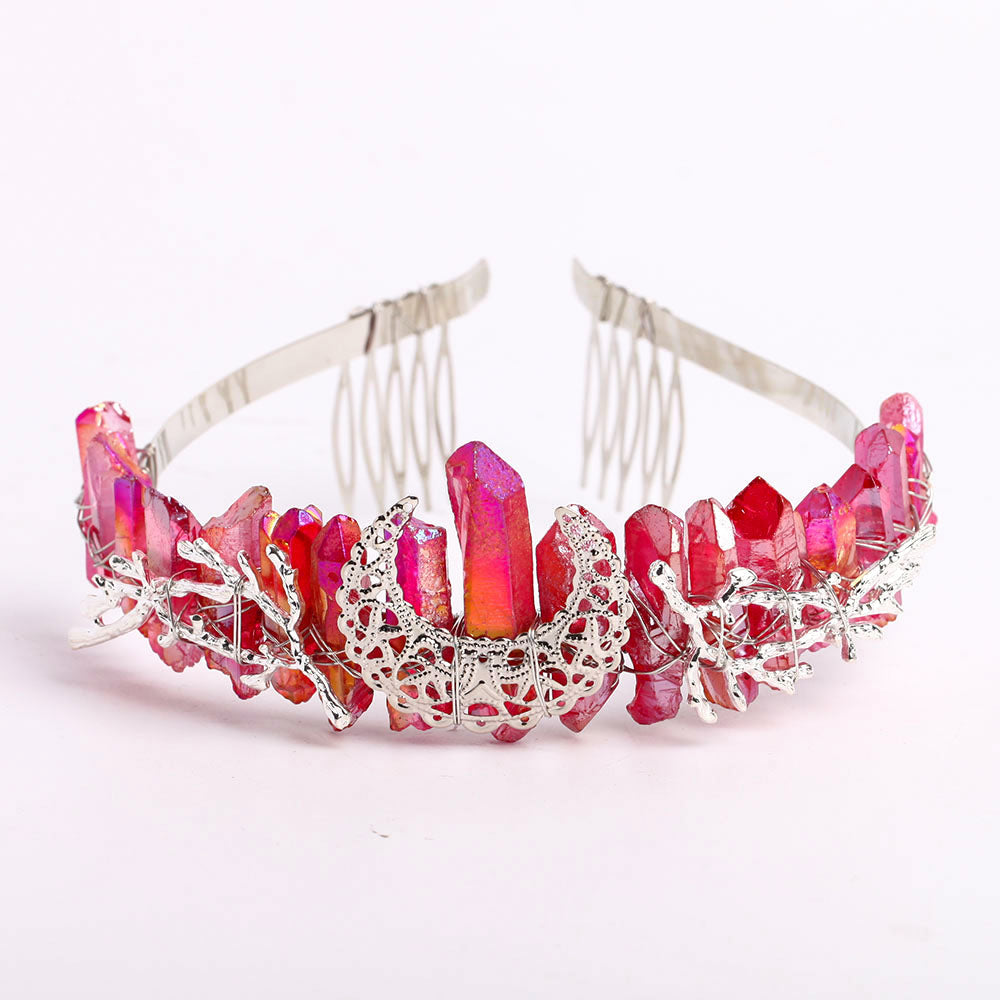 Raw Quartz Crystal Crown 10cm for Meditation | Healing Sounds