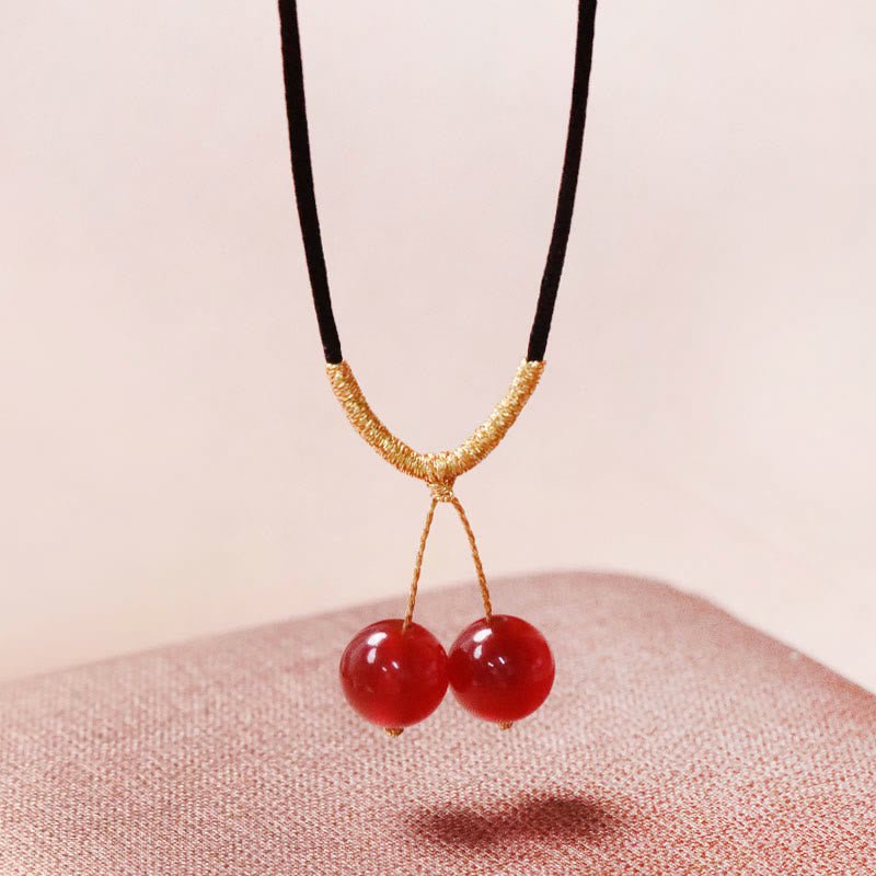 Red Agate Chalcedony Bracelet Necklace for Confidence & Harmony