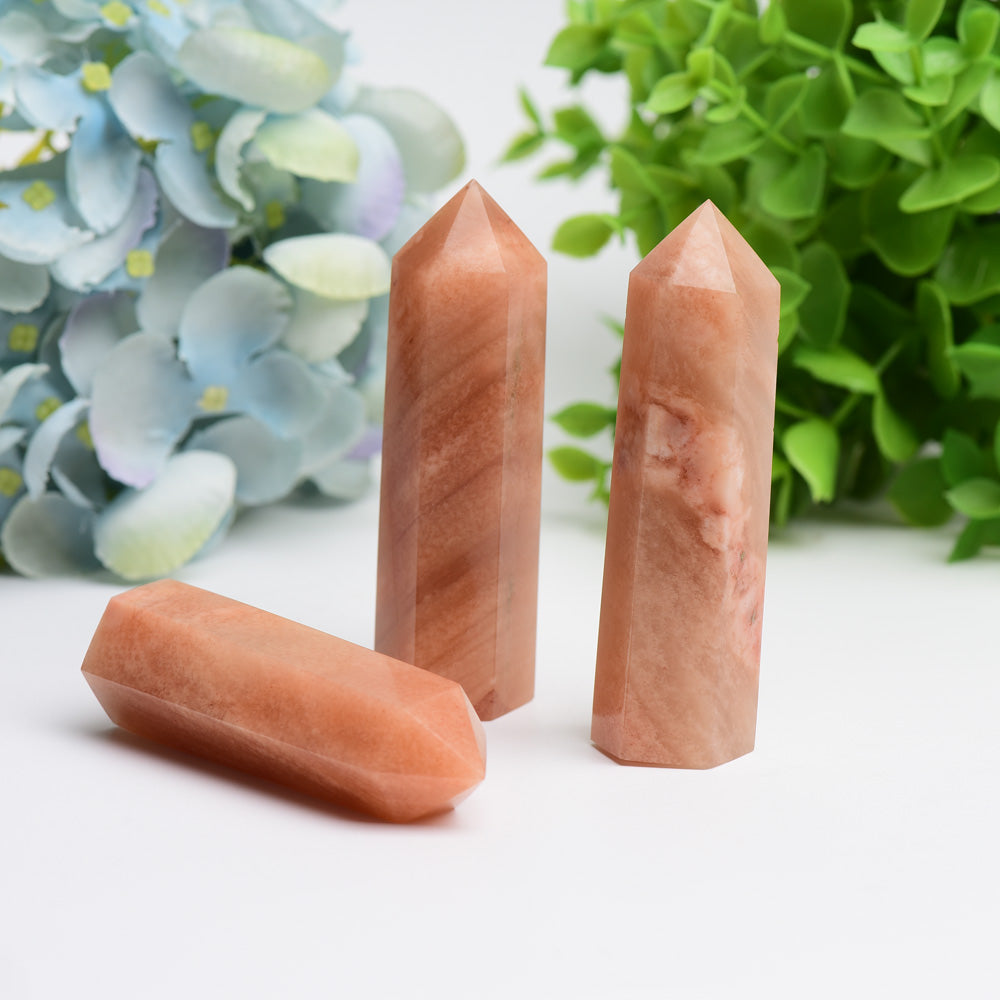 Red Flower Agate Crystal Point 2.5-4 Inch Healing Stone