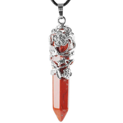 Red Jasper Healing Crystal Pendant for Spiritual Balance