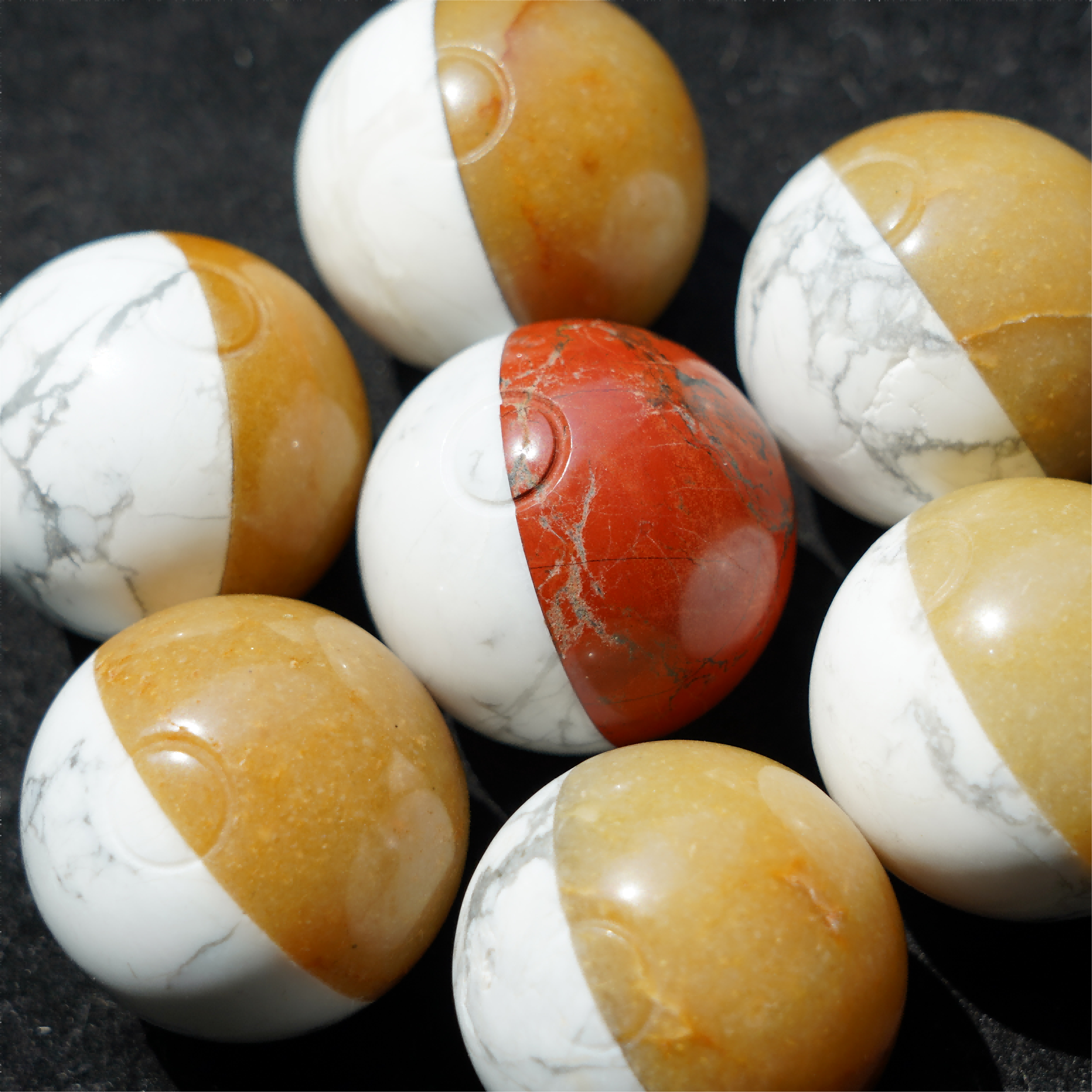 Red Jasper Howlite Crystal Sphere 20-40mm Healing Orb