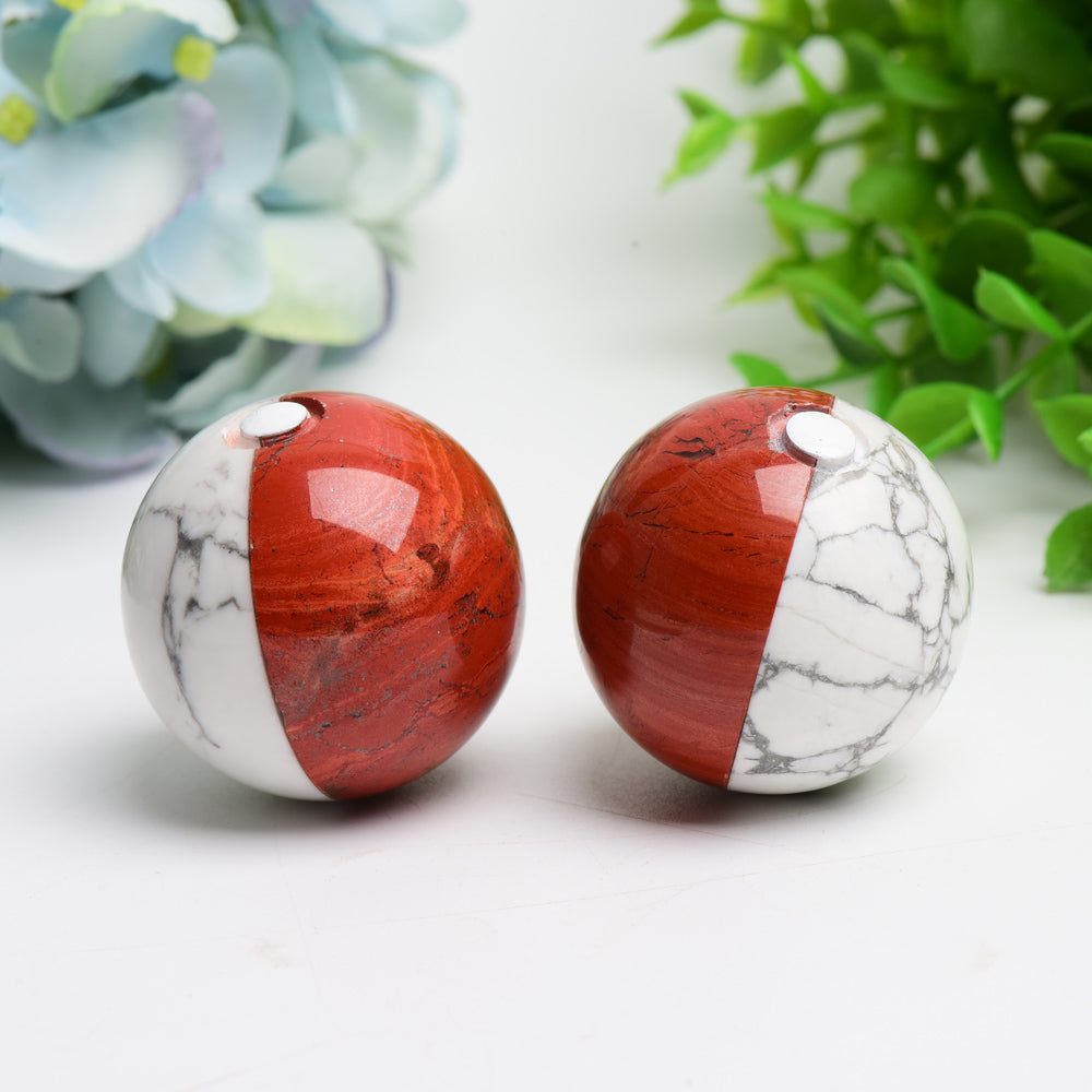 Red Jasper Howlite Crystal Sphere 20-40mm Healing Orb